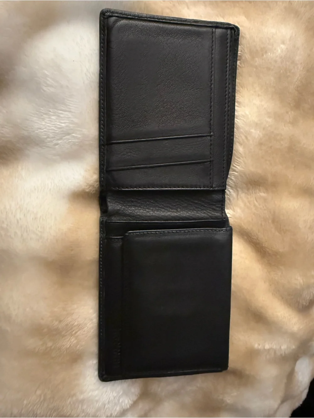 Wilsons Leather Black Leather Bi-Fold Card Holder